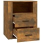vidaXL Mesita de noche madera contrachapada roble ahumado 50x36x60 cm vidaXL Mesita de noche madera contrachapada roble ahumado 50x36x60 cm