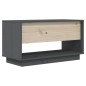 vidaXL Mueble de TV de madera maciza de pino gris 74x34x40 cm