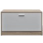 vidaXL Muebles de entradita con zapatero madera 3 color roble y blanco vidaXL Muebles de entradita con zapatero madera 3 color roble y blanco