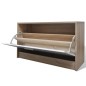 vidaXL Muebles de entradita con zapatero madera 3 color roble y blanco vidaXL Muebles de entradita con zapatero madera 3 color roble y blanco