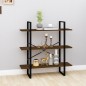 vidaXL Estantería madera contrachapada roble ahumado 100x30x105 cm vidaXL Estantería madera contrachapada roble ahumado 100x30x105 cm