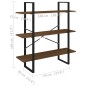 vidaXL Estantería madera contrachapada roble ahumado 100x30x105 cm vidaXL Estantería madera contrachapada roble ahumado 100x30x105 cm