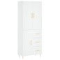 vidaXL Aparador alto madera contrachapada blanco 69,5x34x180 cm vidaXL Aparador alto madera contrachapada blanco 69,5x34x180 cm