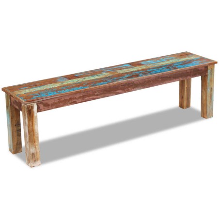 vidaXL Banco madera maciza reciclada 160x35x46 cm