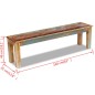 vidaXL Banco madera maciza reciclada 160x35x46 cm vidaXL Banco madera maciza reciclada 160x35x46 cm