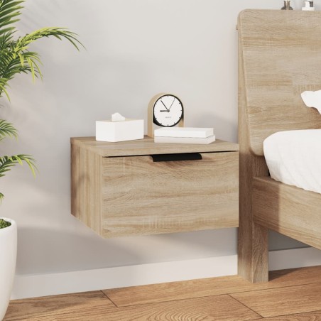vidaXL Mesita de noche de pared color roble Sonoma 34x30x20 cm