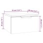 vidaXL Mesita de noche de pared color roble Sonoma 34x30x20 cm vidaXL Mesita de noche de pared color roble Sonoma 34x30x20 cm