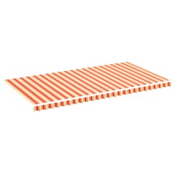 vidaXL Tela de repuesto para toldo amarillo y naranja 6x3 m