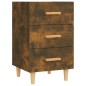 vidaXL Mesita de noche madera de ingeniería roble ahumado 40x40x66 cm vidaXL Mesita de noche madera de ingeniería roble ahumado 40x40x66 cm