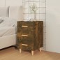 vidaXL Mesita de noche madera de ingeniería roble ahumado 40x40x66 cm vidaXL Mesita de noche madera de ingeniería roble ahumado 40x40x66 cm