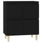 vidaXL Aparador de madera contrachapada negro 60x35x70 cm vidaXL Aparador de madera contrachapada negro 60x35x70 cm