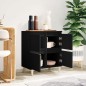 vidaXL Aparador de madera contrachapada negro 60x35x70 cm vidaXL Aparador de madera contrachapada negro 60x35x70 cm