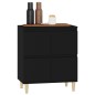vidaXL Aparador de madera contrachapada negro 60x35x70 cm vidaXL Aparador de madera contrachapada negro 60x35x70 cm