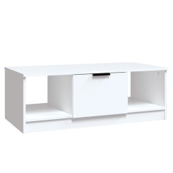 vidaXL Mesa de centro madera de ingeniería blanco 102x50x36 cm
