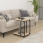 vidaXL Mesa auxiliar con ruedas madera roble Sonoma 50x35x55,5 cm vidaXL Mesa auxiliar con ruedas madera roble Sonoma 50x35x55,5 cm