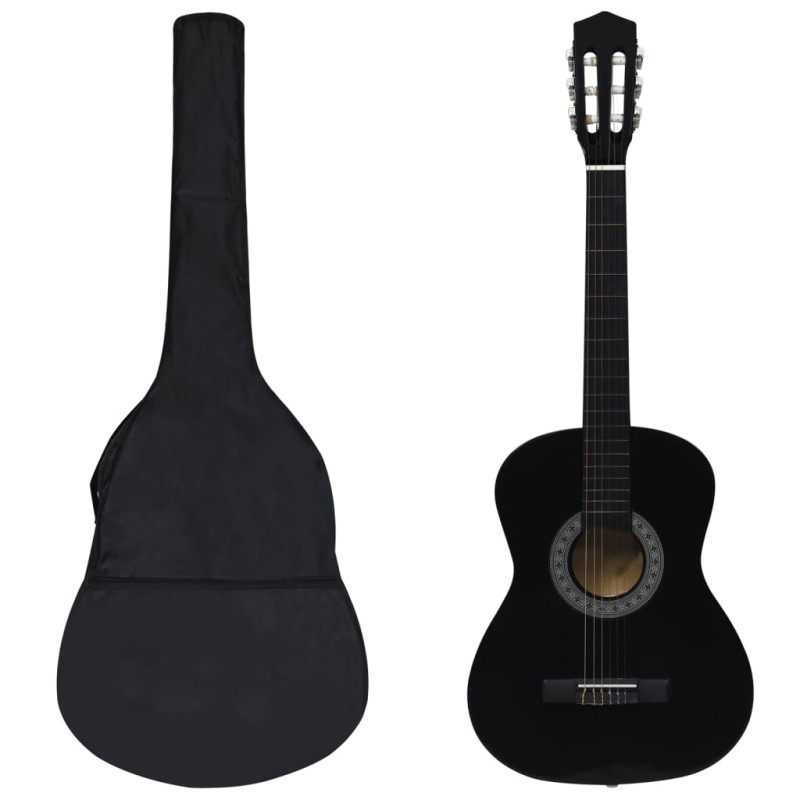 vidaXL Set de guitarra clásica para principiantes 8 pzas negro 3/4 36" vidaXL Set de guitarra clásica para principiantes 8 pzas negro 3/4 36"
