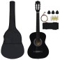 vidaXL Set de guitarra clásica para principiantes 8 pzas negro 3/4 36" vidaXL Set de guitarra clásica para principiantes 8 pzas negro 3/4 36"