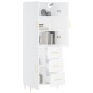 vidaXL Aparador alto madera contrachapada blanco 69,5x34x180 cm vidaXL Aparador alto madera contrachapada blanco 69,5x34x180 cm