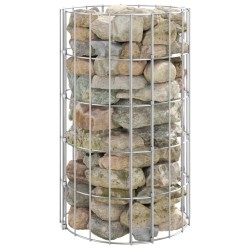 vidaXL Poste circular de gaviones acero galvanizado Ø30x50 cm