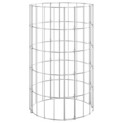 vidaXL Poste circular de gaviones acero galvanizado Ø30x50 cm