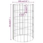vidaXL Poste circular de gaviones acero galvanizado Ø30x50 cm vidaXL Poste circular de gaviones acero galvanizado Ø30x50 cm