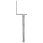 vidaXL Anclajes de valla 6 uds acero galvanizado plateado 8x6x30 cm