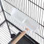 vidaXL Jaula para pájaros con techo de acero negro 66x66x155 cm