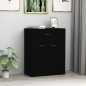 vidaXL Aparador de madera contrachapada negro 60x30x75 cm vidaXL Aparador de madera contrachapada negro 60x30x75 cm