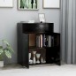 vidaXL Aparador de madera contrachapada negro 60x30x75 cm vidaXL Aparador de madera contrachapada negro 60x30x75 cm