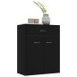 vidaXL Aparador de madera contrachapada negro 60x30x75 cm vidaXL Aparador de madera contrachapada negro 60x30x75 cm