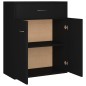 vidaXL Aparador de madera contrachapada negro 60x30x75 cm vidaXL Aparador de madera contrachapada negro 60x30x75 cm