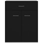 vidaXL Aparador de madera contrachapada negro 60x30x75 cm vidaXL Aparador de madera contrachapada negro 60x30x75 cm