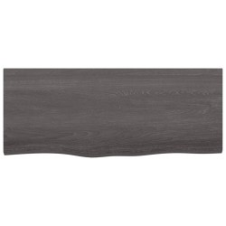 vidaXL Estante pared madera roble tratada marrón oscuro 100x40x(2-4)cm