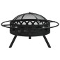 vidaXL Brasero con atizador acero XXL 70 cm vidaXL Brasero con atizador acero XXL 70 cm