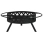 vidaXL Brasero con atizador acero XXL 70 cm vidaXL Brasero con atizador acero XXL 70 cm