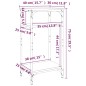 vidaXL Mesa auxiliar madera contrachapada marrón roble 40x30x75 cm vidaXL Mesa auxiliar madera contrachapada marrón roble 40x30x75 cm