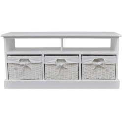 vidaXL cómoda de almacenamiento blanca Aarau