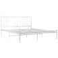 vidaXL Estructura de cama de metal blanco 140x200 cm