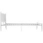 vidaXL Estructura de cama de metal blanco 140x200 cm