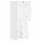 vidaXL Aparador alto madera contrachapada blanco 69,5x34x180 cm vidaXL Aparador alto madera contrachapada blanco 69,5x34x180 cm