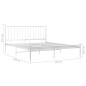 vidaXL Estructura de cama de metal blanco 140x200 cm