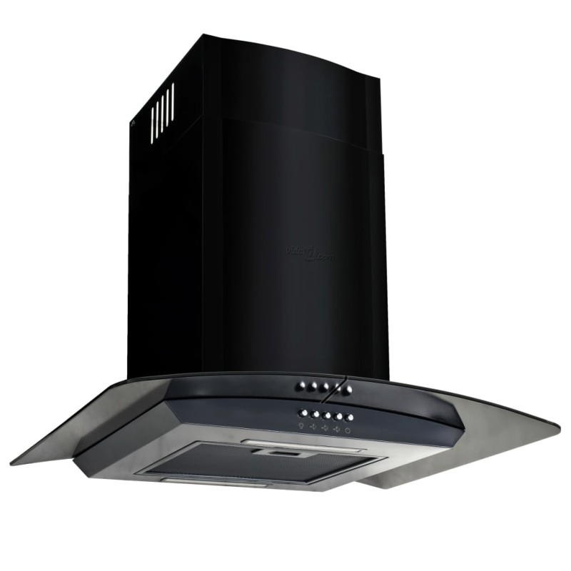 vidaXL Campana extractora pared 60 cm acero inoxidable 756 m³/h negro vidaXL Campana extractora pared 60 cm acero inoxidable 756 m³/h negro