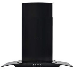 vidaXL Campana extractora pared 60 cm acero inoxidable 756 m³/h negro