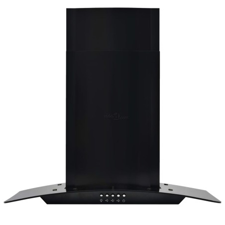 vidaXL Campana extractora pared 60 cm acero inoxidable 756 m³/h negro