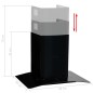 vidaXL Campana extractora pared 60 cm acero inoxidable 756 m³/h negro vidaXL Campana extractora pared 60 cm acero inoxidable 756 m³/h negro