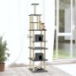 vidaXL Rascador para gatos con postes de sisal gris oscuro 216 cm vidaXL Rascador para gatos con postes de sisal gris oscuro 216 cm