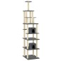 vidaXL Rascador para gatos con postes de sisal gris oscuro 216 cm vidaXL Rascador para gatos con postes de sisal gris oscuro 216 cm