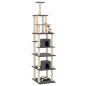 vidaXL Rascador para gatos con postes de sisal gris oscuro 216 cm vidaXL Rascador para gatos con postes de sisal gris oscuro 216 cm