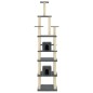 vidaXL Rascador para gatos con postes de sisal gris oscuro 216 cm vidaXL Rascador para gatos con postes de sisal gris oscuro 216 cm