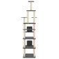vidaXL Rascador para gatos con postes de sisal gris oscuro 216 cm vidaXL Rascador para gatos con postes de sisal gris oscuro 216 cm
